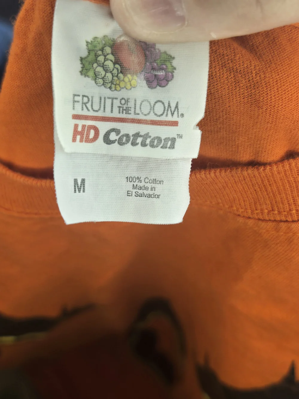 Fruit of the Loom Orange Pumpkin Face Tee with Black & Yellow Print